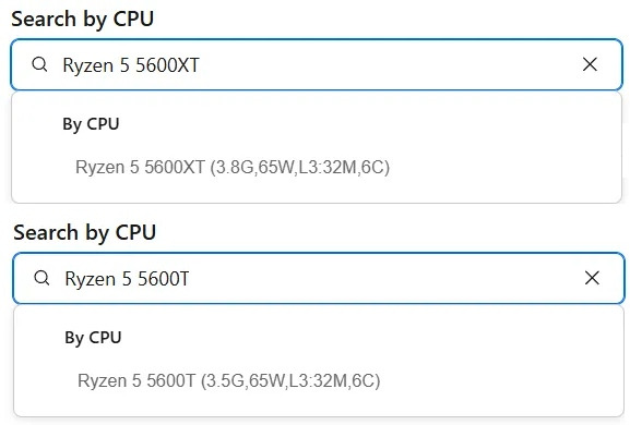 Ryzen 5 5600XT и Ryzen 5 5600T